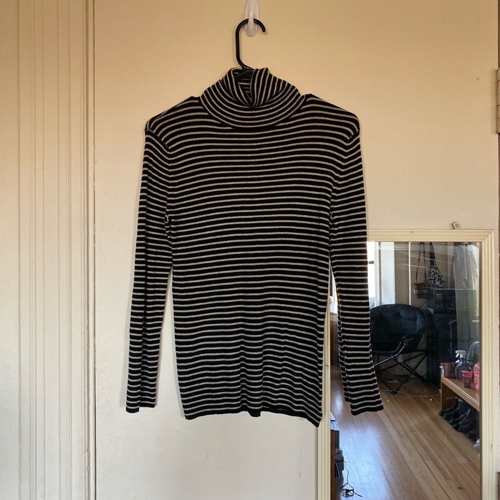 vintage wool striped turtleneck